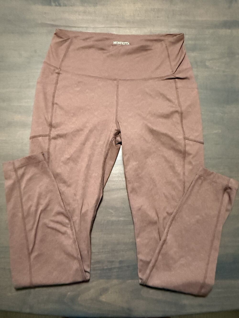 Mondetta Performance Luxury Women's Brown Leggings Pants Size Medium